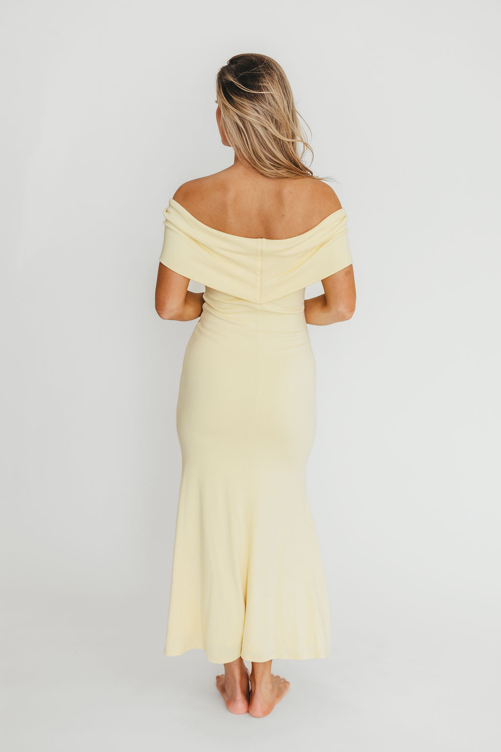 Monroe Dress in Butter Yellow - Bump Friendly