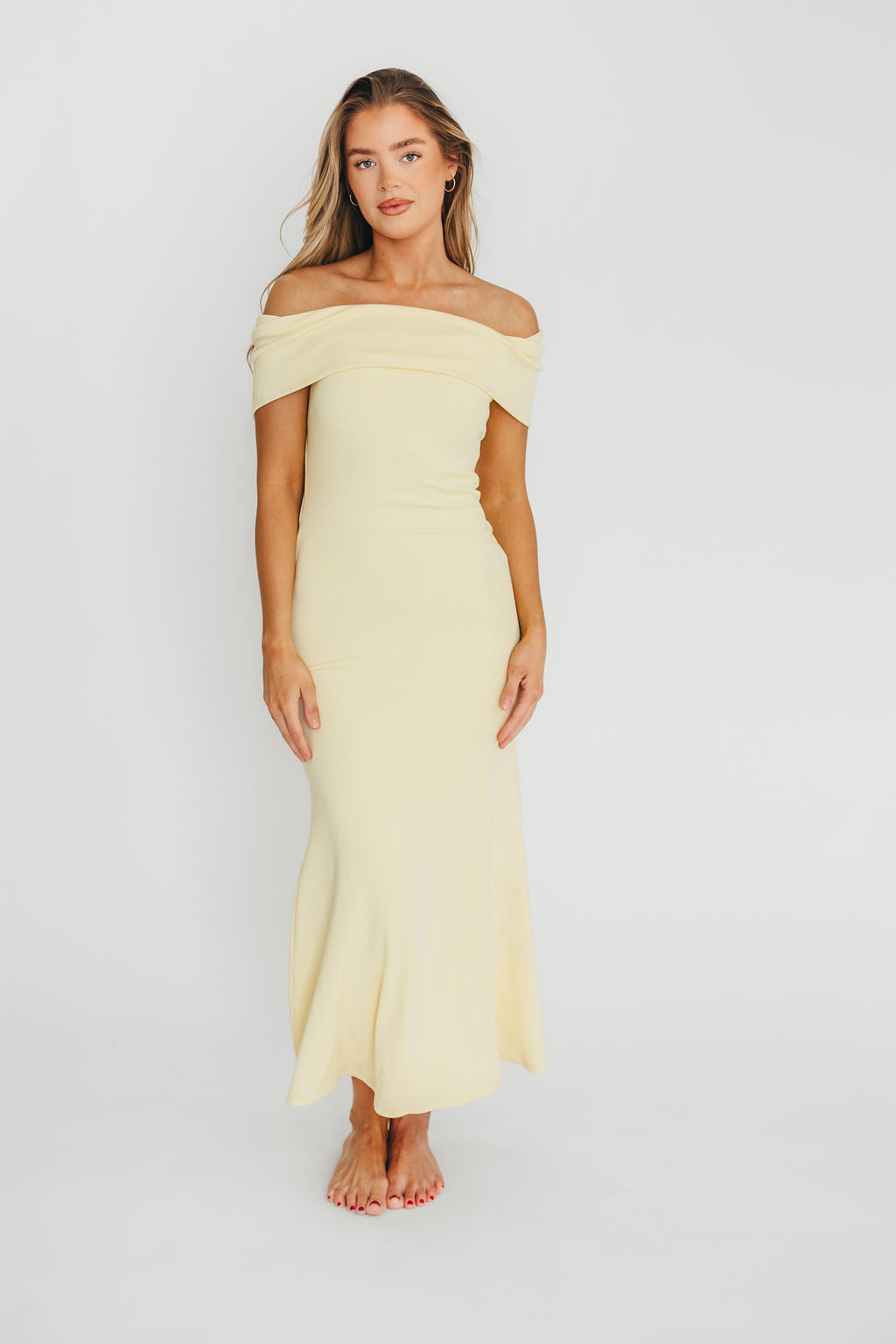 Monroe Dress in Butter Yellow - Bump Friendly
