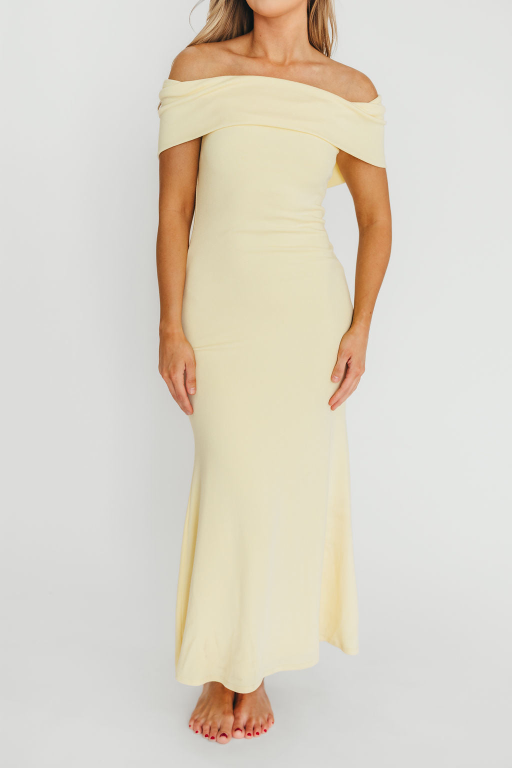 Monroe Dress in Butter Yellow - Bump Friendly