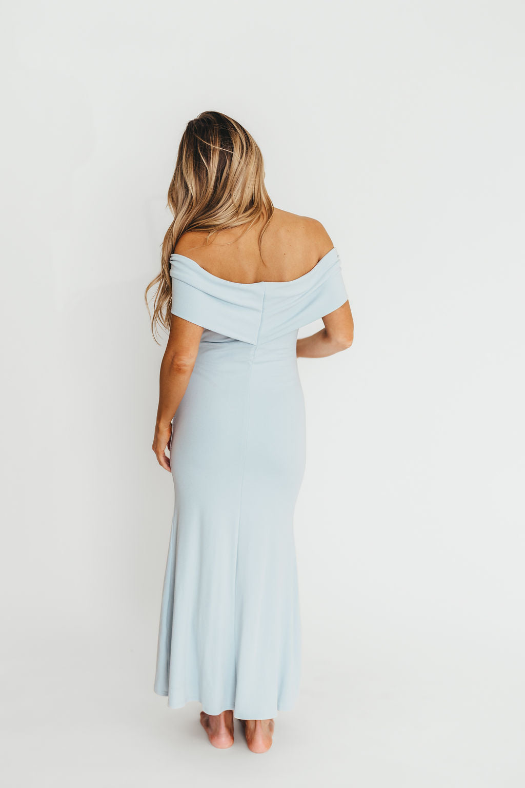 Monroe Maxi Dress in Blue - Bump Friendly