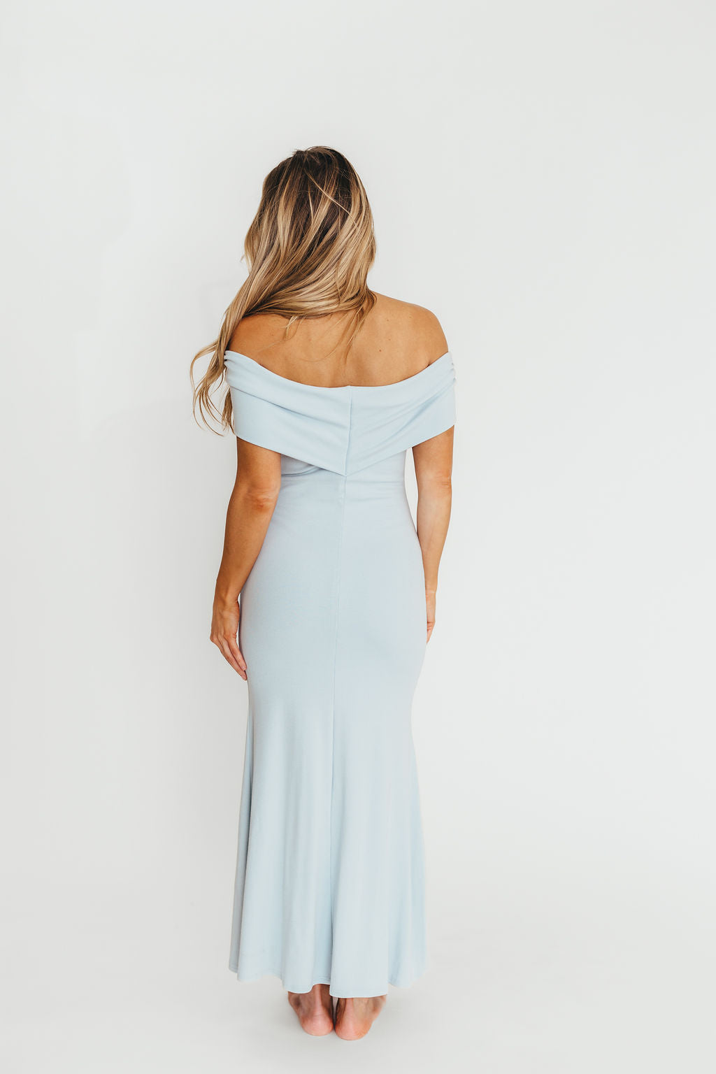 Monroe Maxi Dress in Blue - Bump Friendly