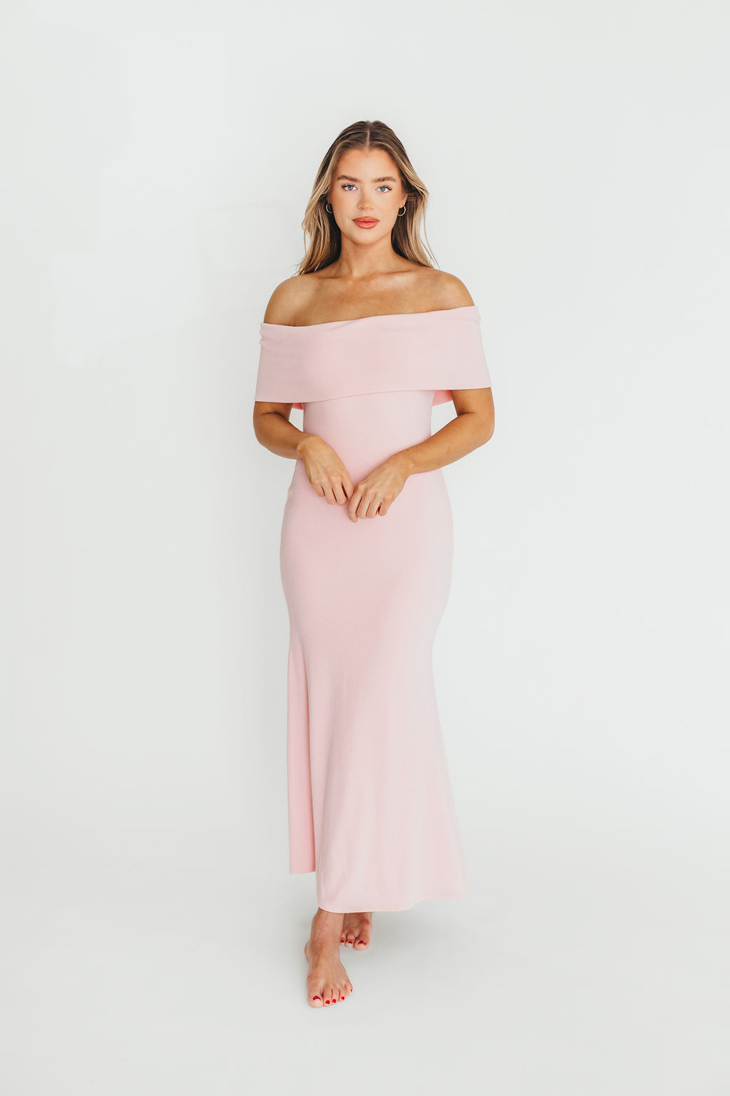 Monroe Maxi Dress in Dusty Pink - Bump Friendly