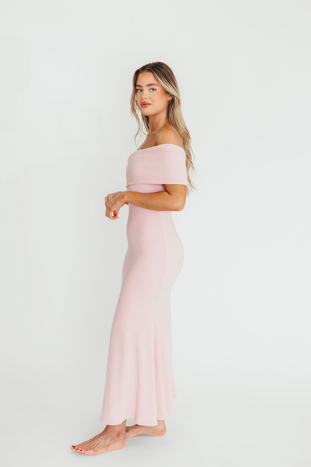 Monroe Maxi Dress in Dusty Pink - Bump Friendly