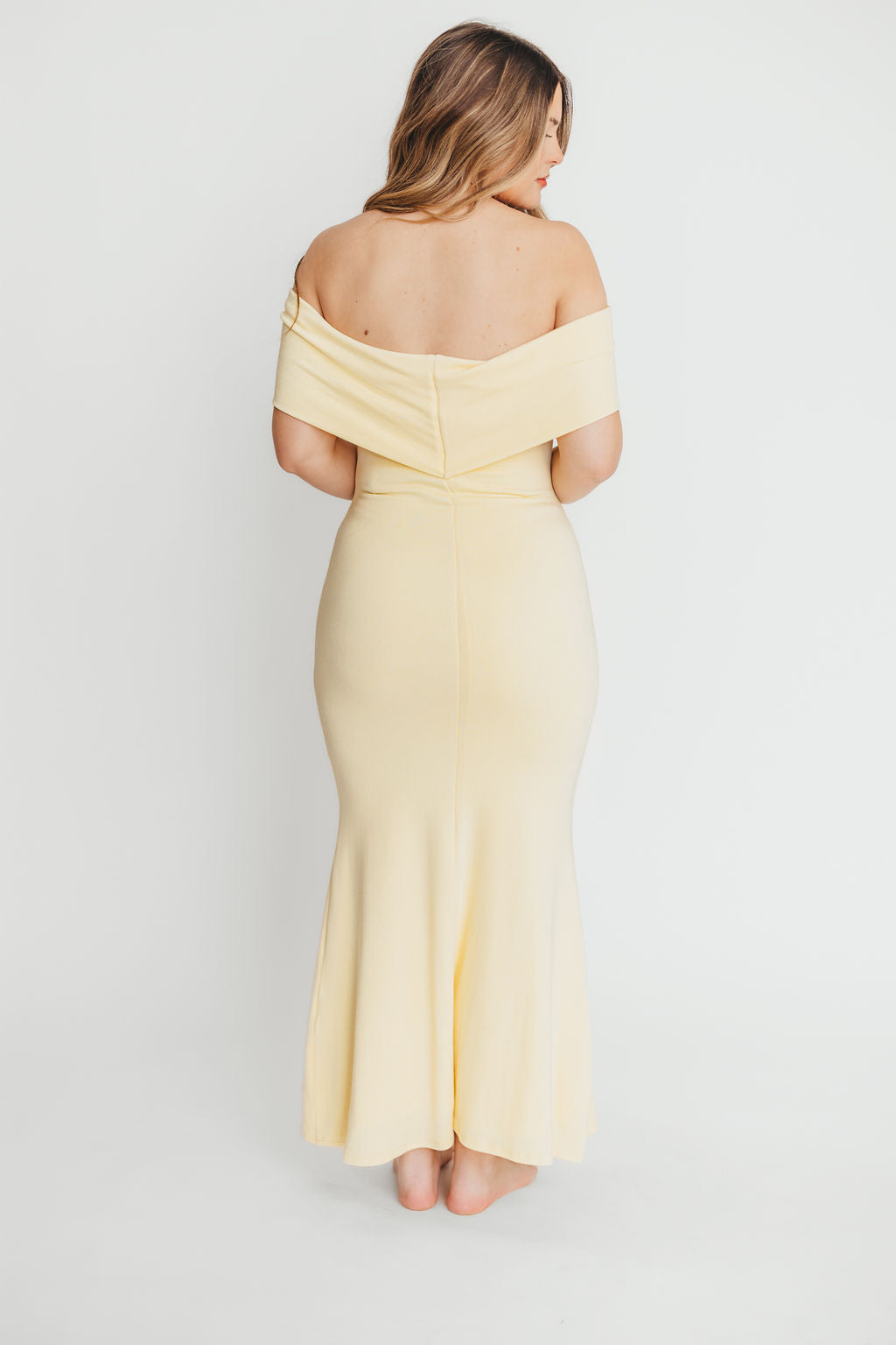 Monroe Dress in Butter Yellow - Bump Friendly