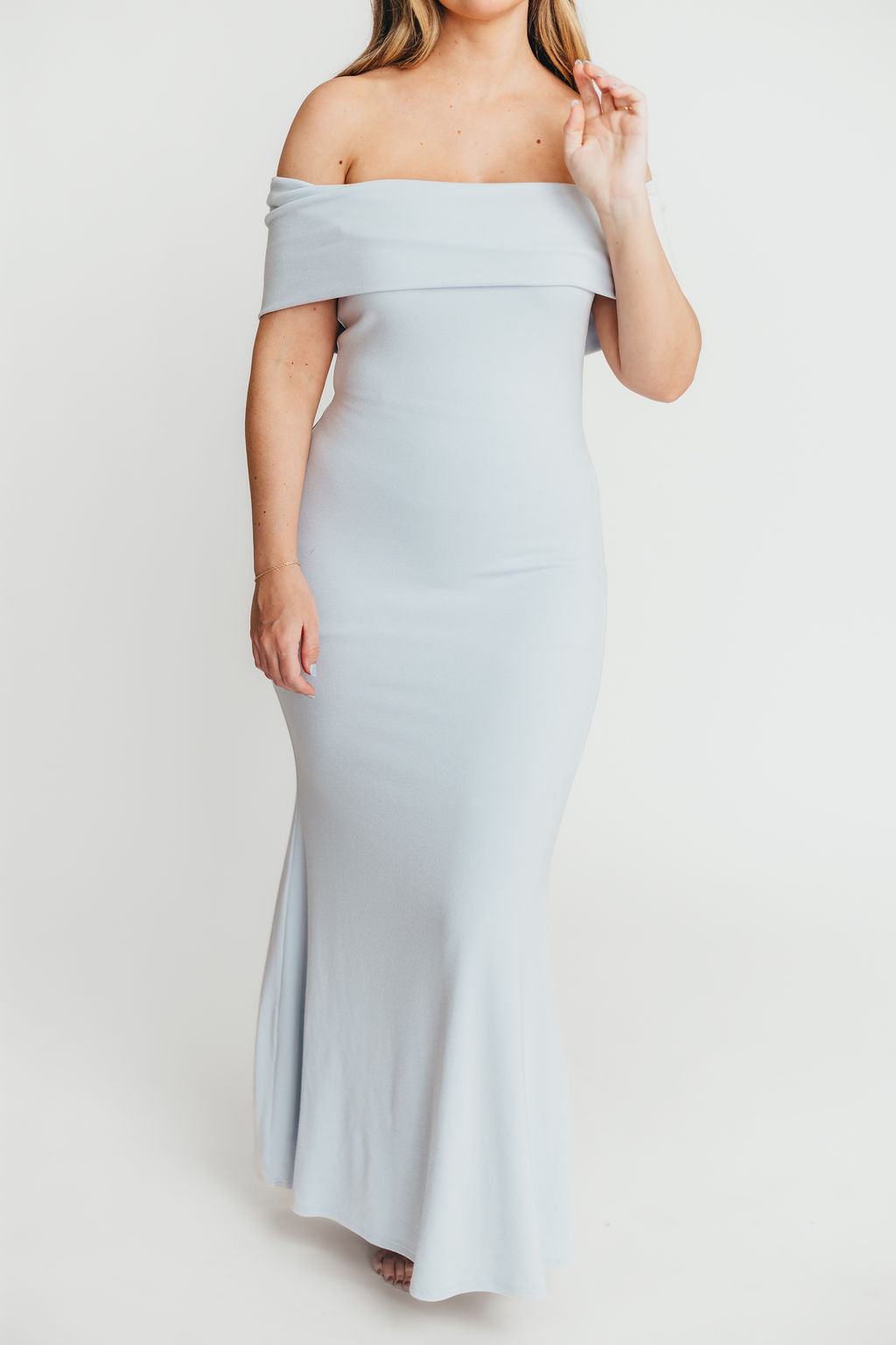 Monroe Maxi Dress in Blue - Bump Friendly