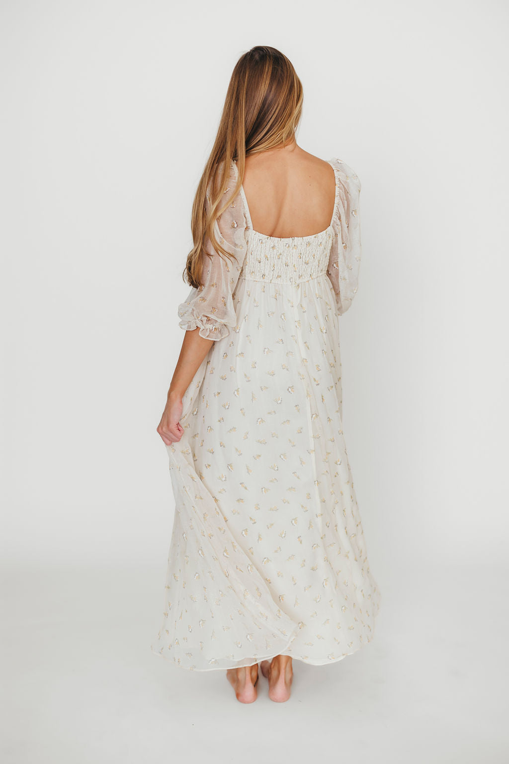 Mona Maxi Dress with Smocking in Butter Floral - Bump Friendly & Inclusive Sizing (S-3XL)