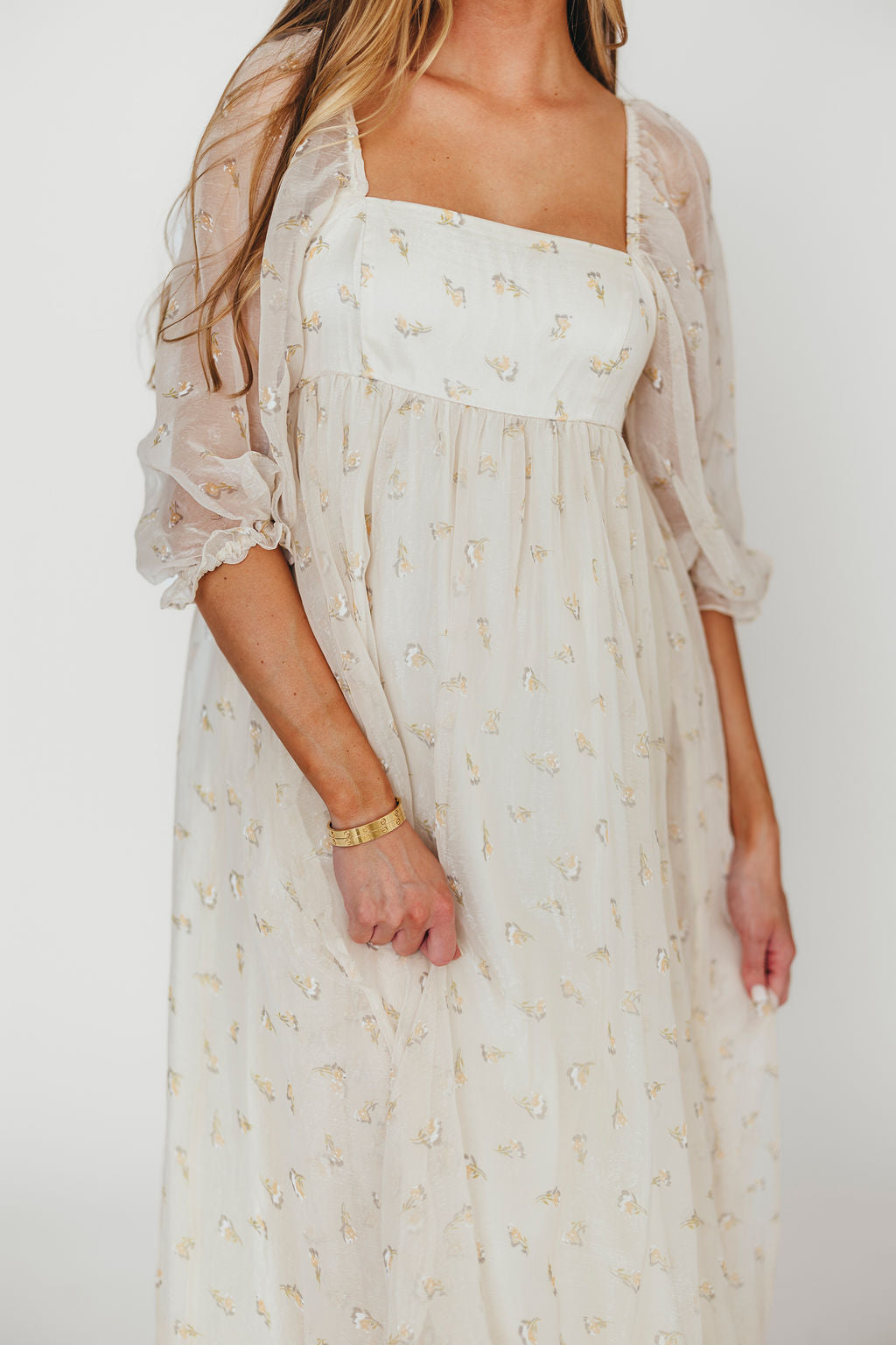 Mona Maxi Dress with Smocking in Butter Floral - Bump Friendly & Inclusive Sizing (S-3XL)