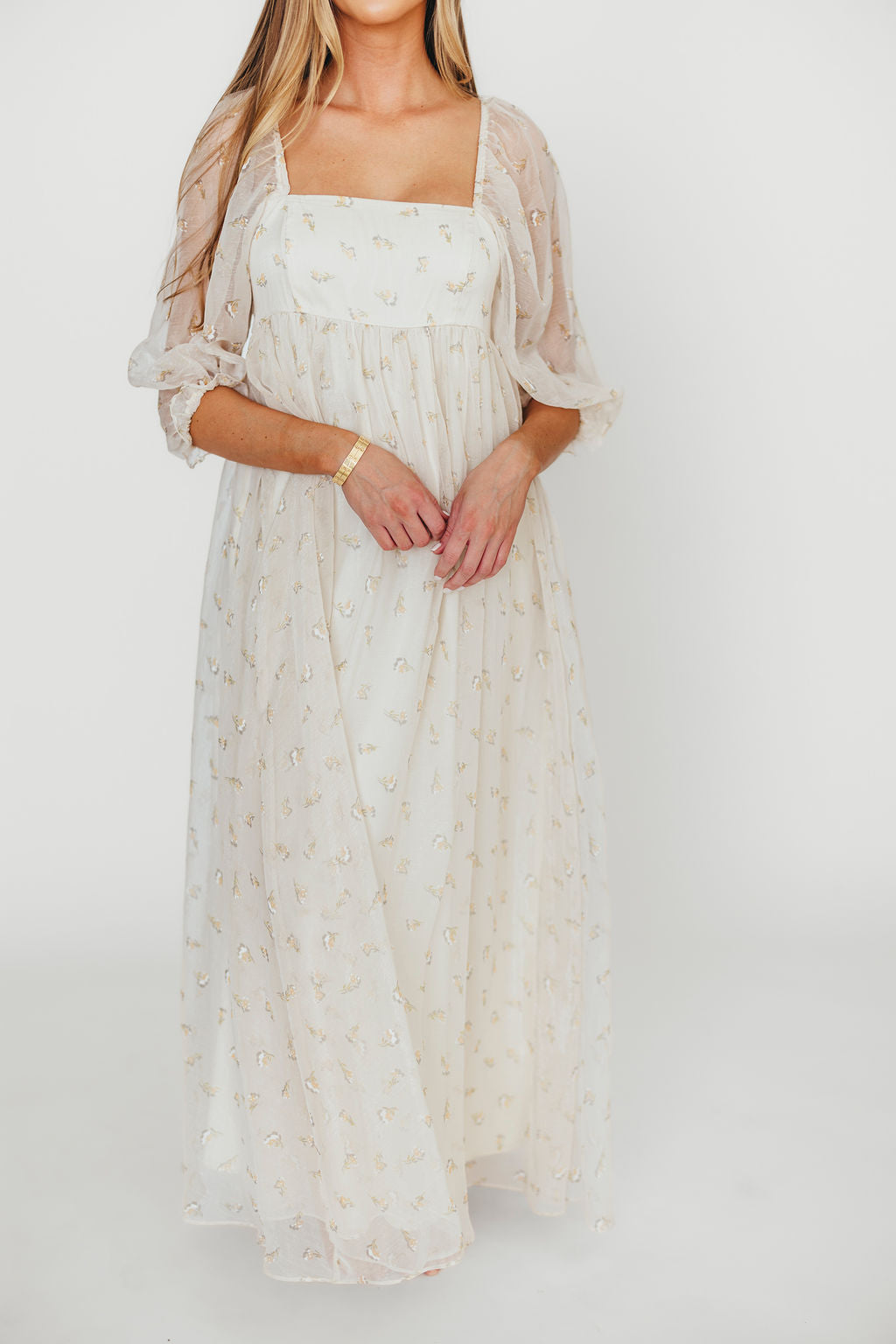 Mona Maxi Dress with Smocking in Butter Floral - Bump Friendly & Inclusive Sizing (S-3XL)