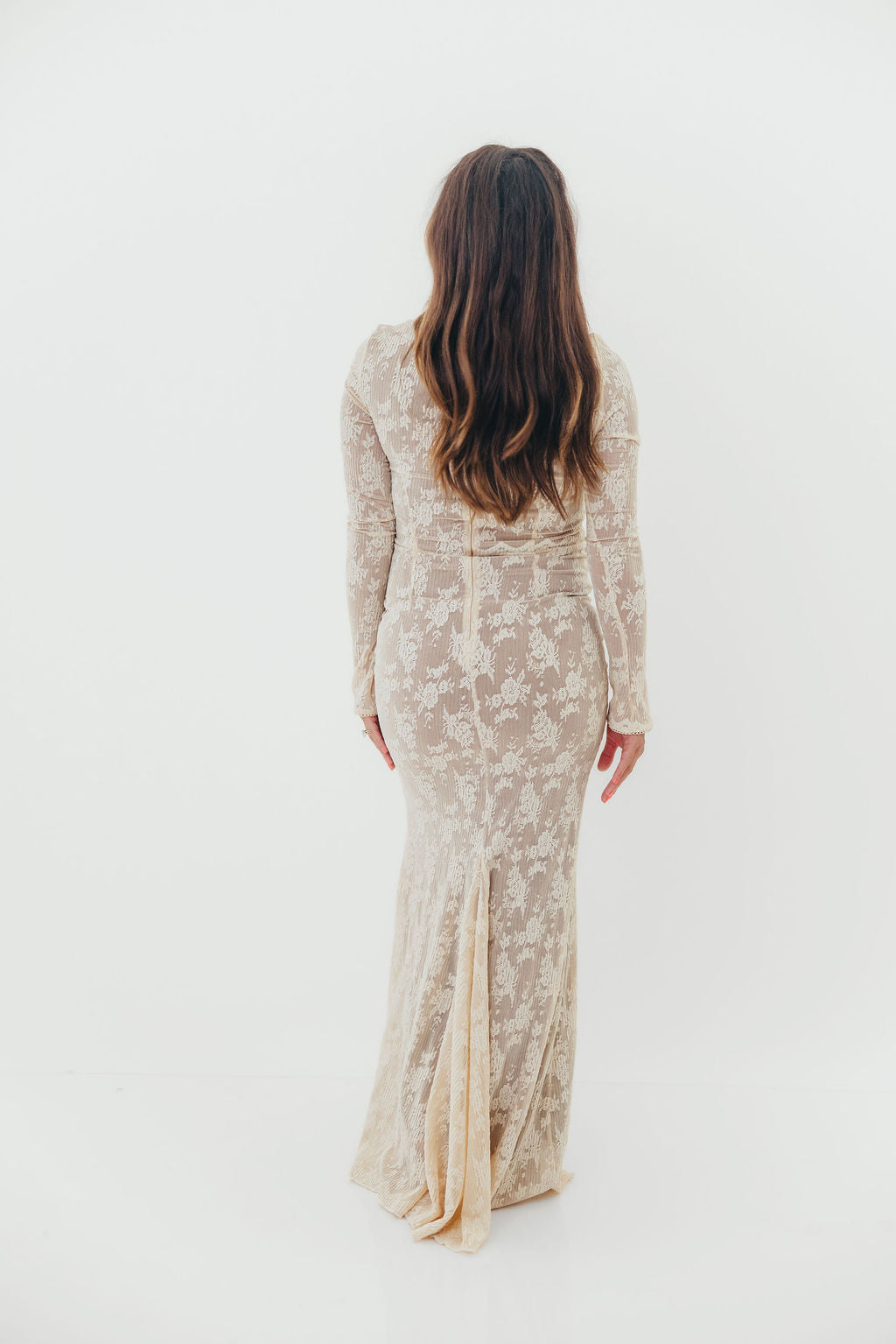 Seraphine Lace Maxi Dress in Cream - Inclusive Sizing & Bump Friendly (Size Up for Bump) *11/21 PRE-ORDER*
