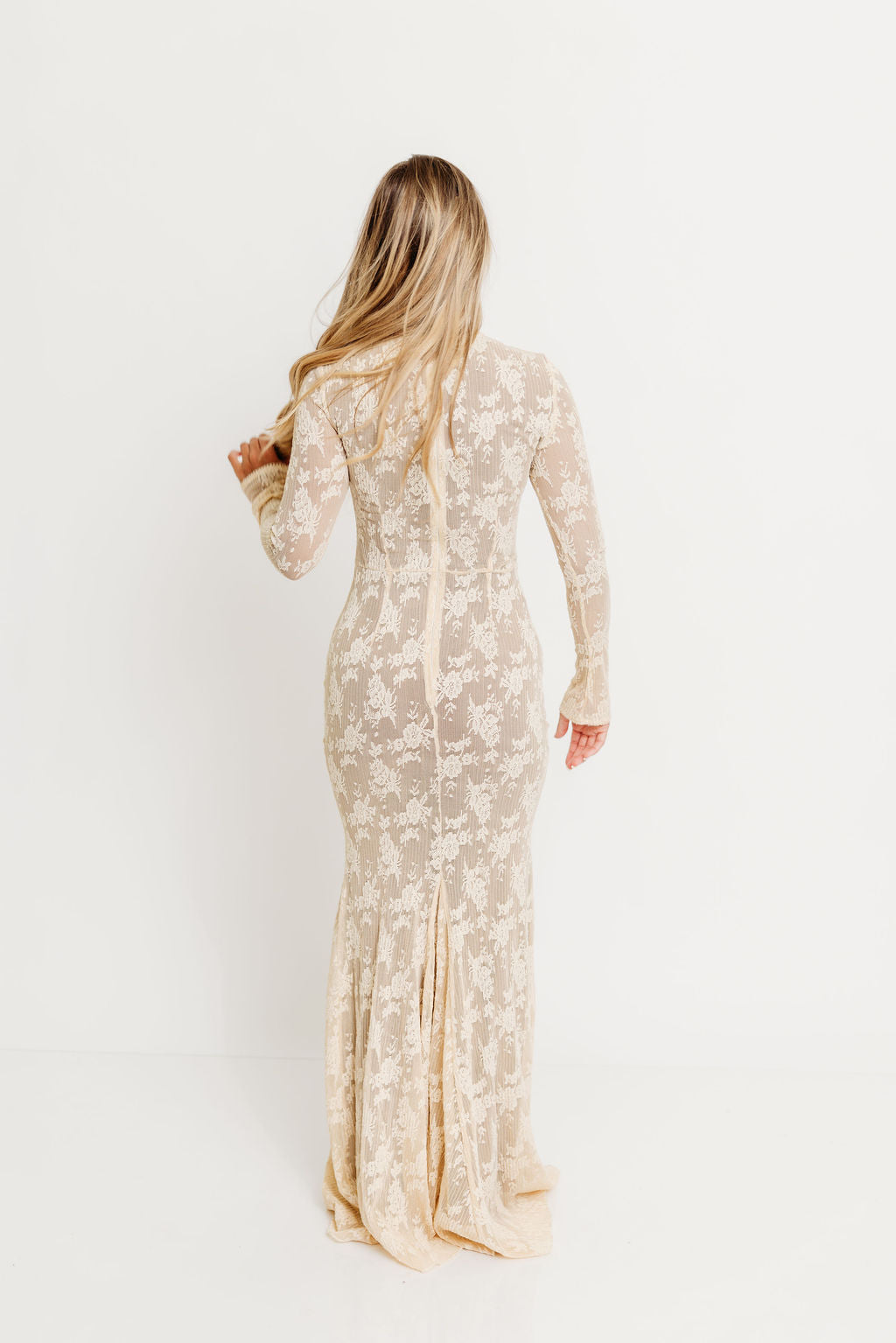 Seraphine Lace Maxi Dress in Cream - Inclusive Sizing & Bump Friendly (Size Up for Bump) *11/21 PRE-ORDER*