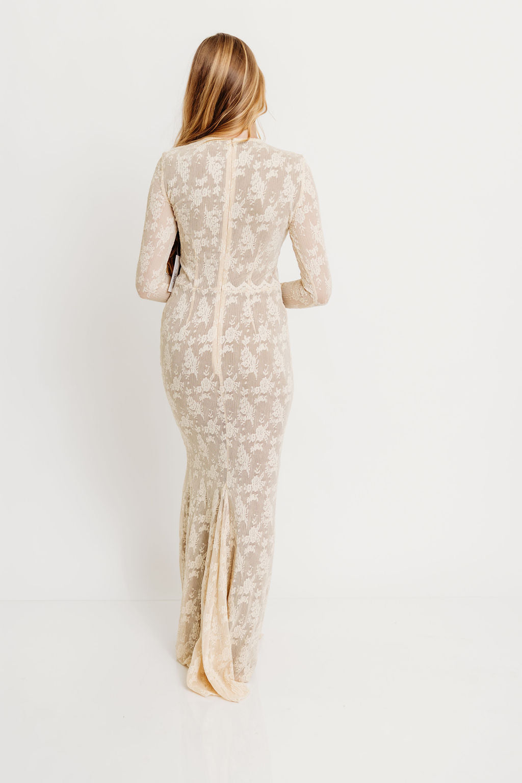 Seraphine Lace Maxi Dress in Cream - Inclusive Sizing & Bump Friendly (Size Up for Bump) *11/21 PRE-ORDER*