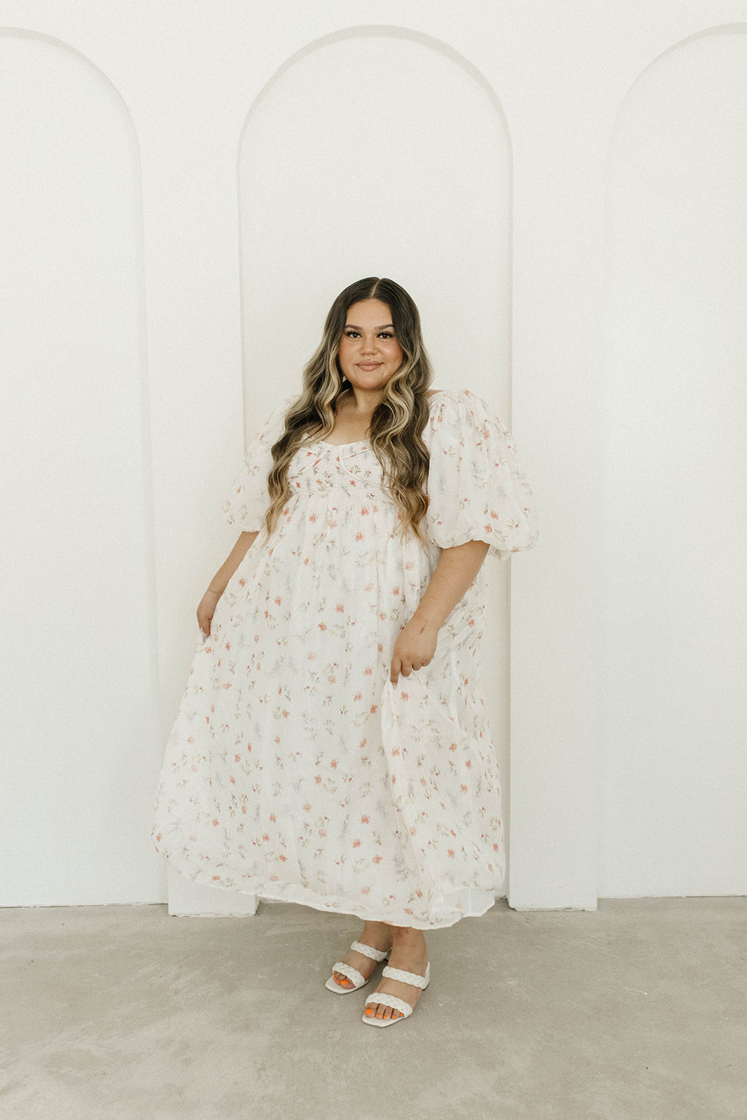 Harlow Maxi Dress in Tiny Pink Floral - Bump Friendly & Inclusive Sizing (S-3XL) *Final-Sale*