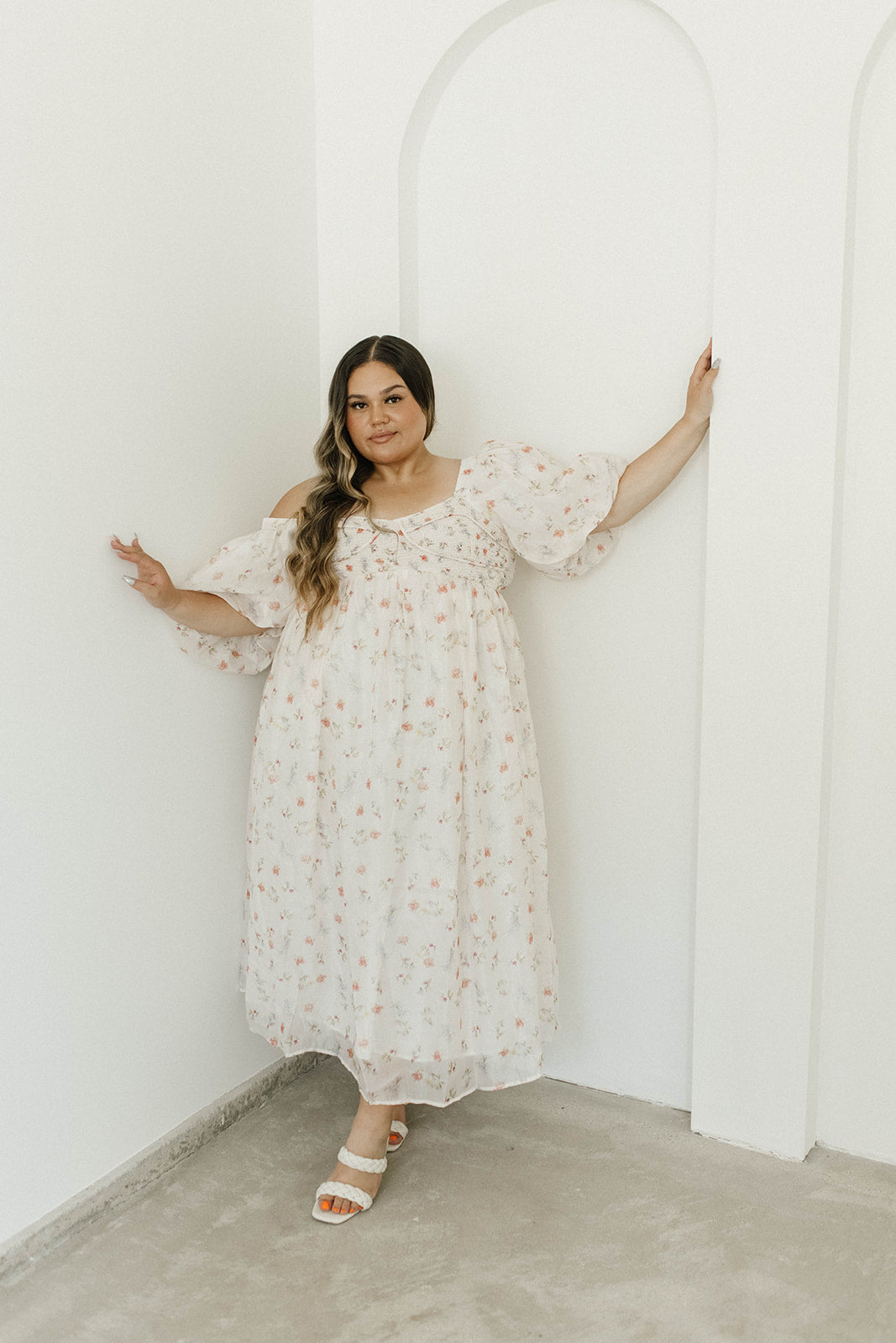 Harlow Maxi Dress in Tiny Pink Floral - Bump Friendly & Inclusive Sizing (S-3XL) *Final-Sale*