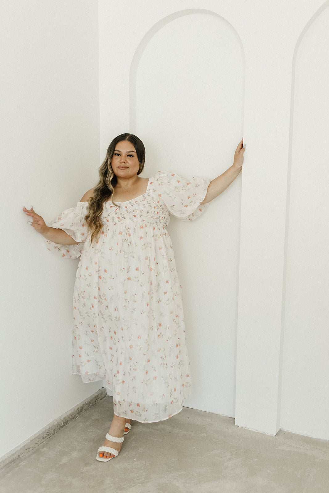 Harlow Maxi Dress in Tiny Pink Floral - Bump Friendly & Inclusive Sizing (S-3XL) *Final-Sale*