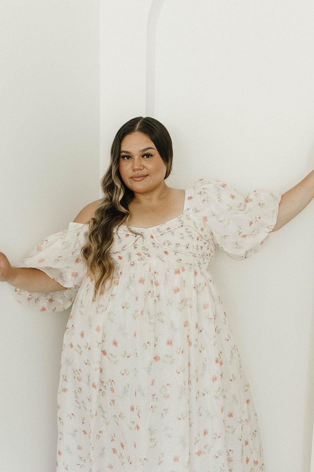 Harlow Maxi Dress in Tiny Pink Floral - Bump Friendly & Inclusive Sizing (S-3XL) *Final-Sale*