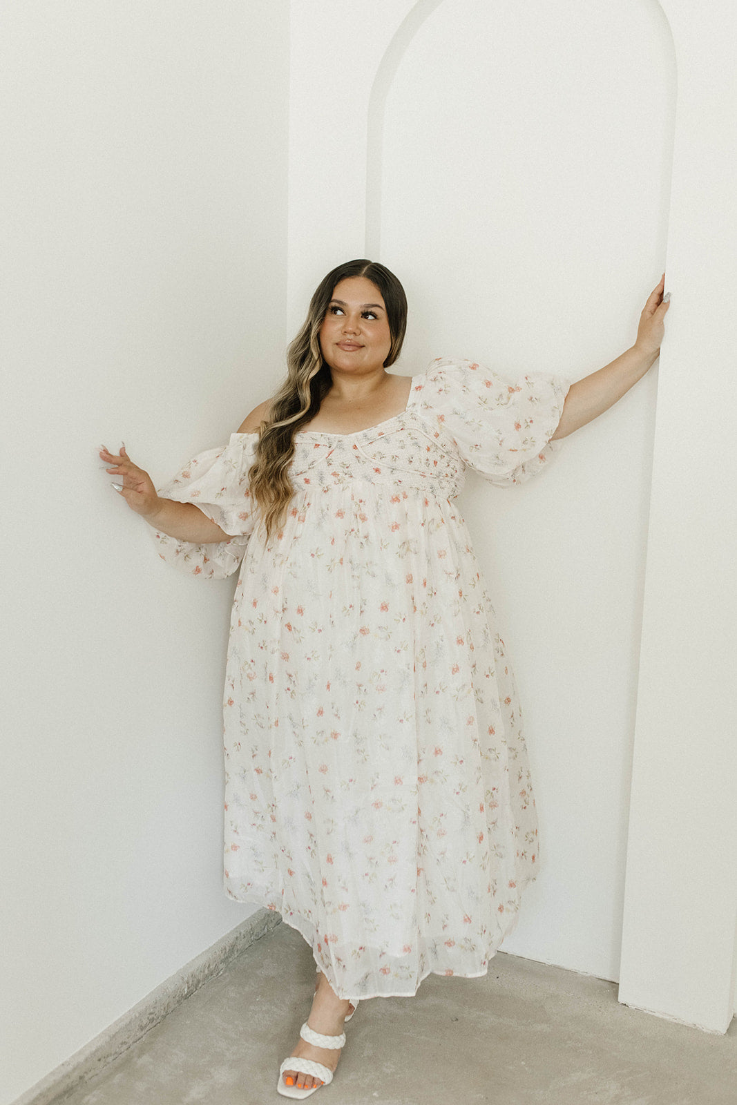 Harlow Maxi Dress in Tiny Pink Floral - Bump Friendly & Inclusive Sizing (S-3XL) *Final-Sale*