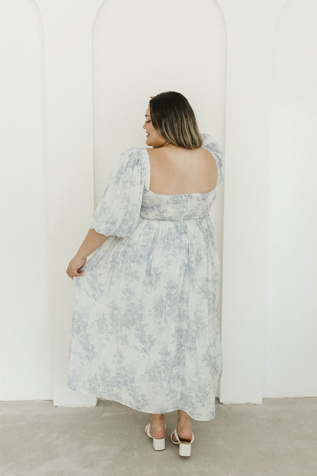 Harlow Maxi Dress in Light Blue Floral - Bump Friendly and Size Inclusive