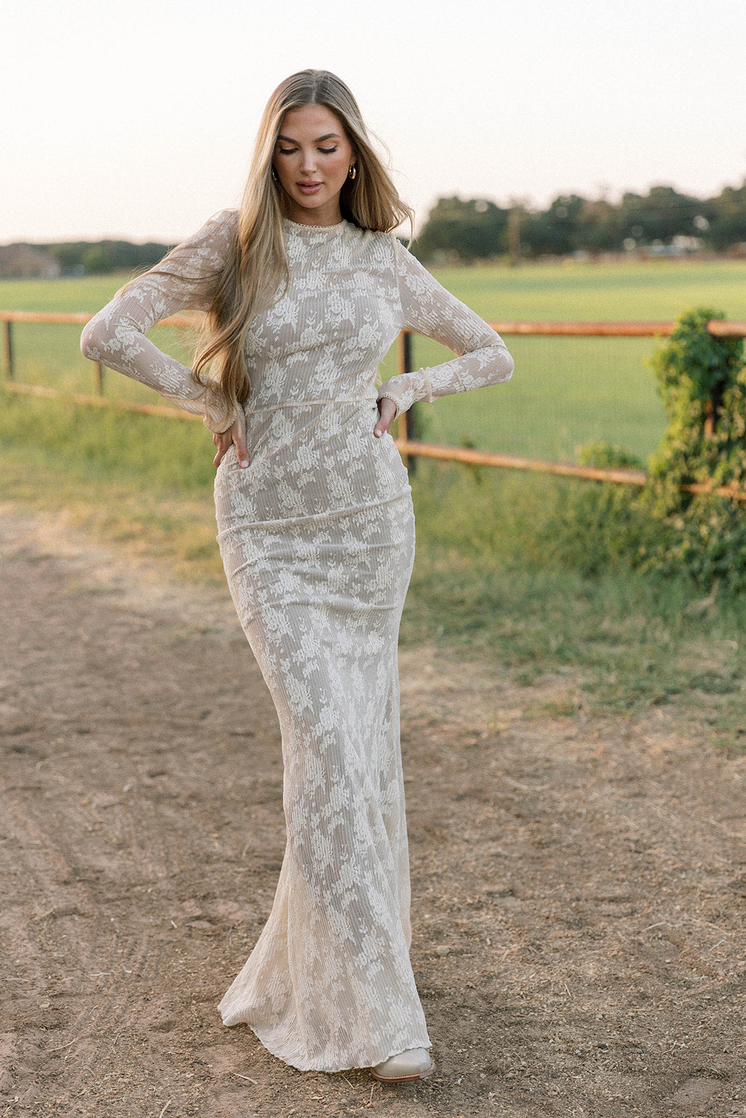 Seraphine Lace Maxi Dress in Cream - Inclusive Sizing & Bump Friendly (Size Up for Bump) *11/21 PRE-ORDER*