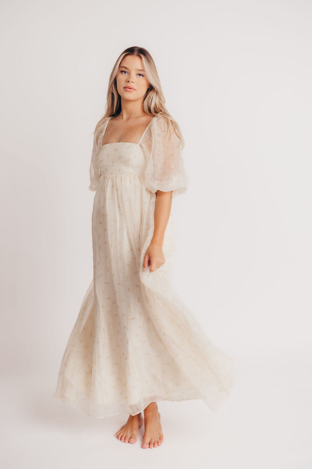 Mona Maxi Dress with Smocking in Butter Floral - Bump Friendly & Inclusive Sizing (S-3XL)