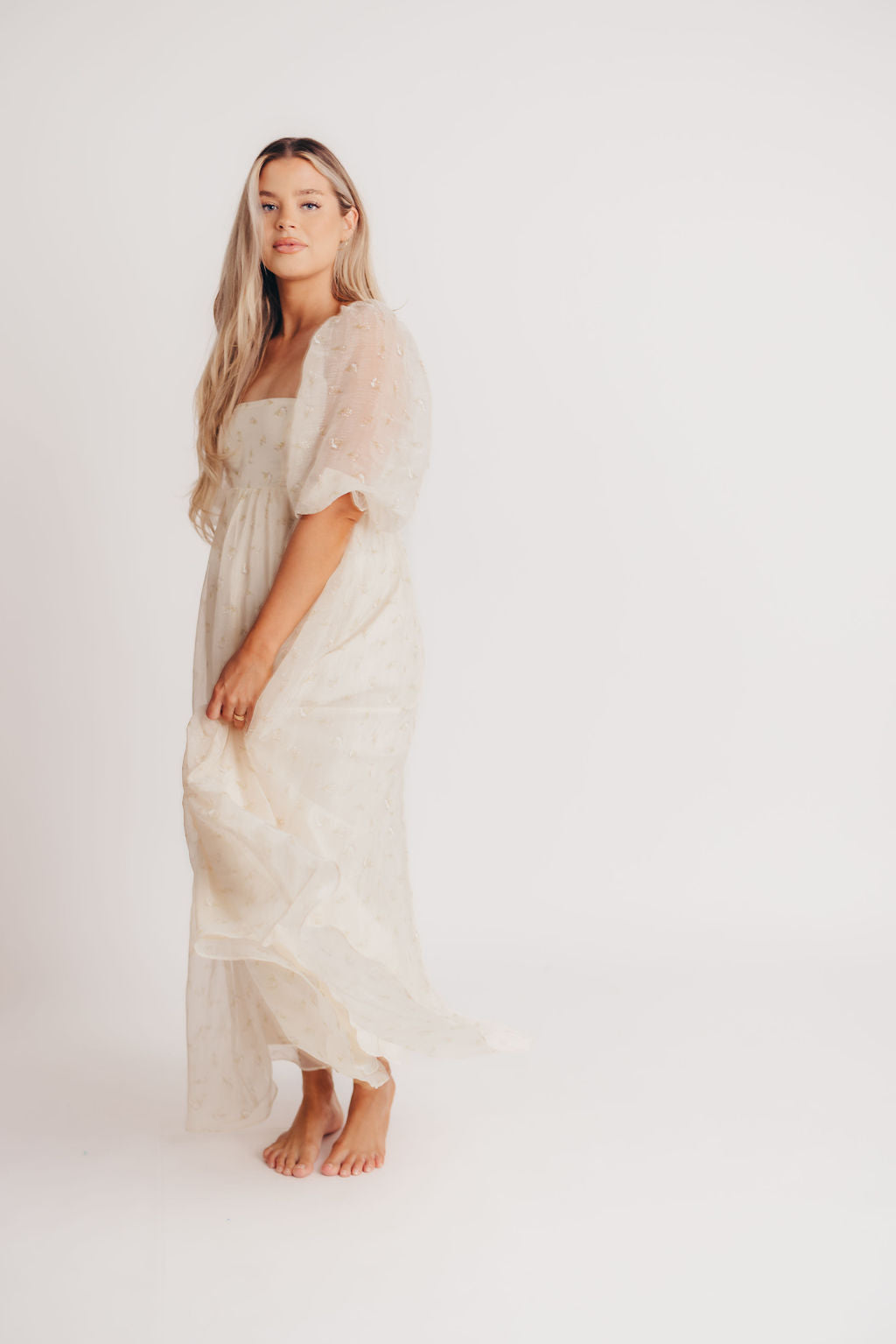 Mona Maxi Dress with Smocking in Butter Floral - Bump Friendly & Inclusive Sizing (S-3XL)