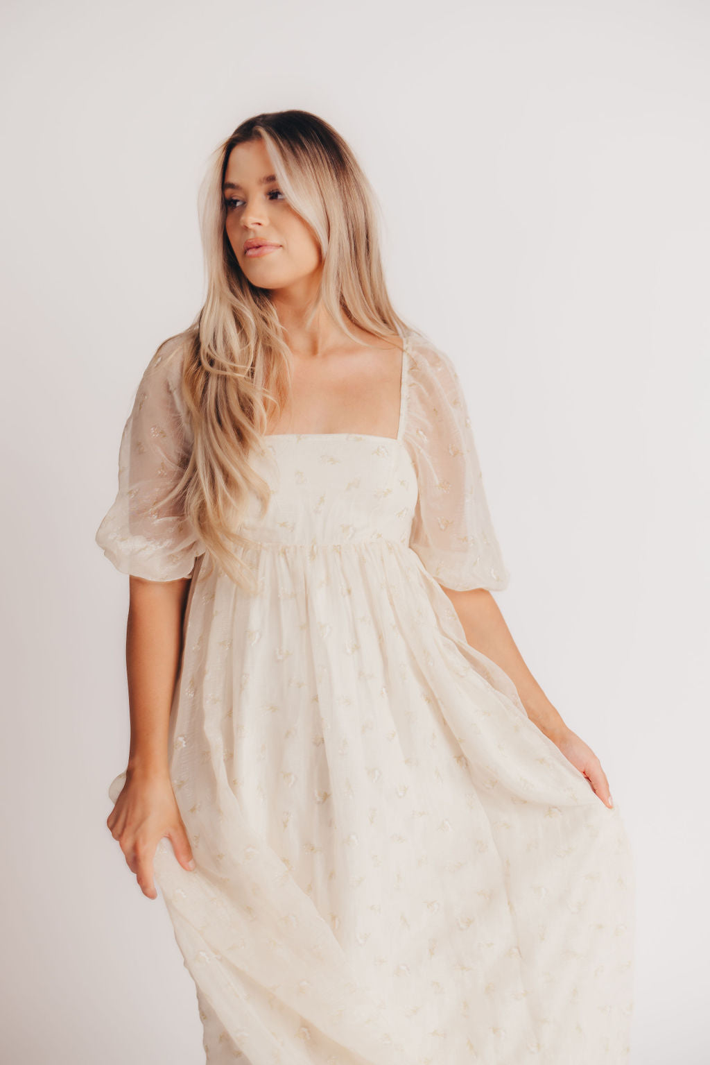 Mona Maxi Dress with Smocking in Butter Floral - Bump Friendly & Inclusive Sizing (S-3XL)