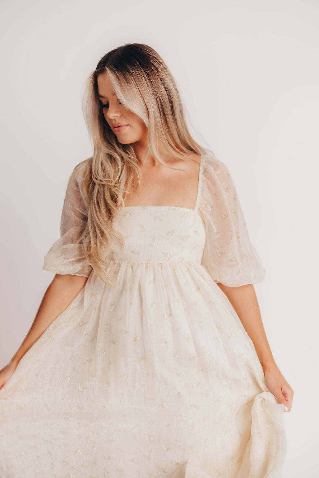 Mona Maxi Dress with Smocking in Butter Floral - Bump Friendly & Inclusive Sizing (S-3XL)