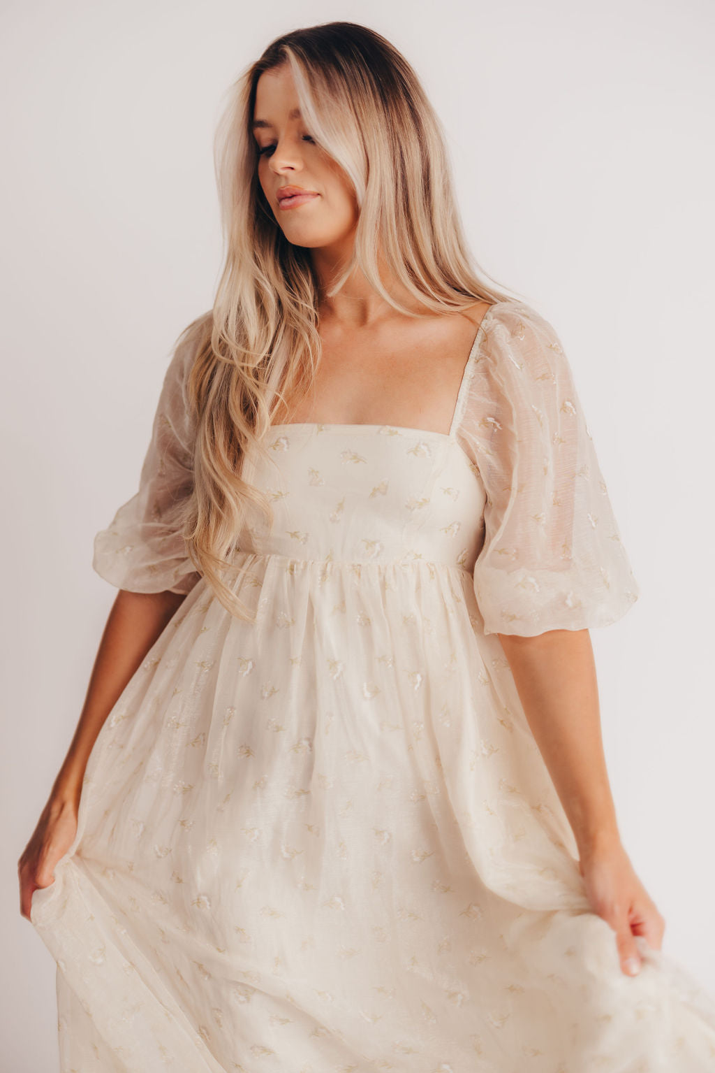 Mona Maxi Dress with Smocking in Butter Floral - Bump Friendly & Inclusive Sizing (S-3XL)