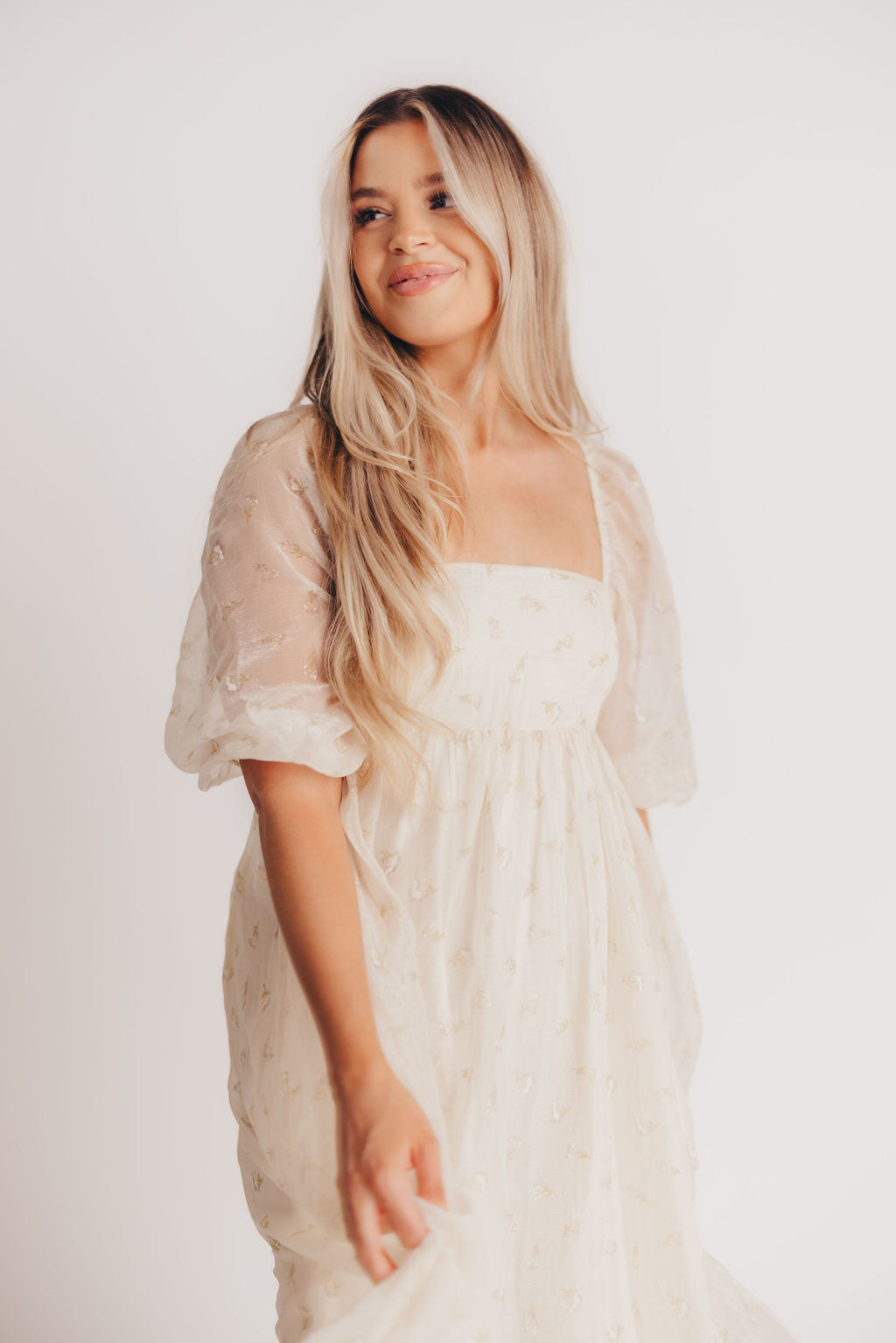 Mona Maxi Dress with Smocking in Butter Floral - Bump Friendly & Inclusive Sizing (S-3XL)