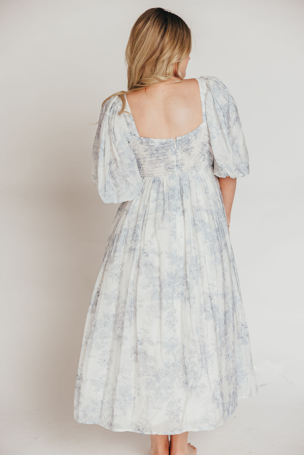 Harlow Maxi Dress in Light Blue Floral - Bump Friendly and Size Inclusive