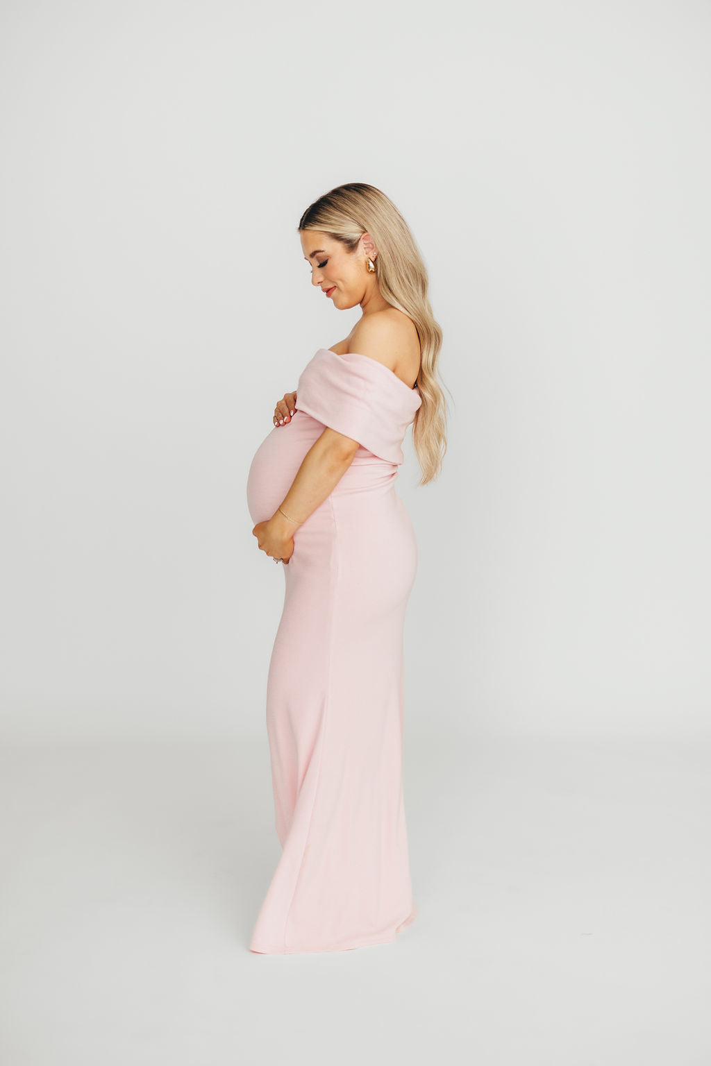 Monroe Maxi Dress in Dusty Pink - Bump Friendly