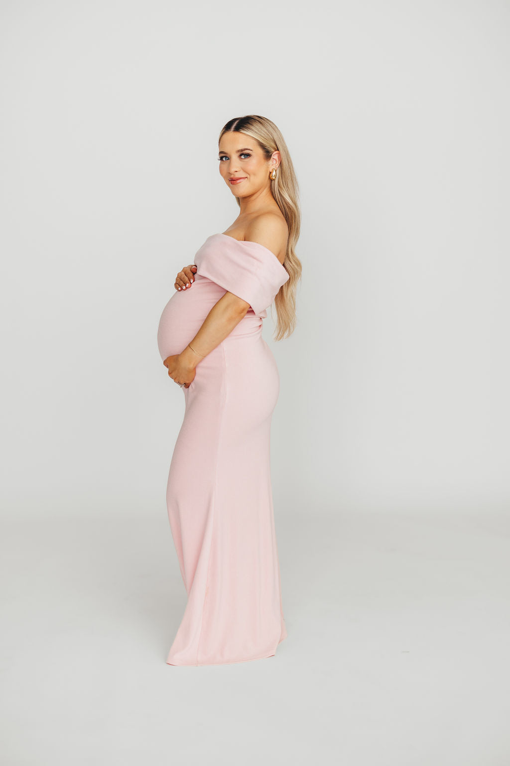 Monroe Maxi Dress in Dusty Pink - Bump Friendly