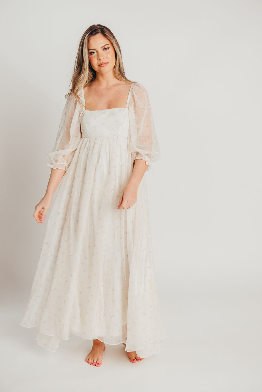 Mona Maxi Dress with Smocking in Butter Floral - Bump Friendly & Inclusive Sizing (S-3XL)