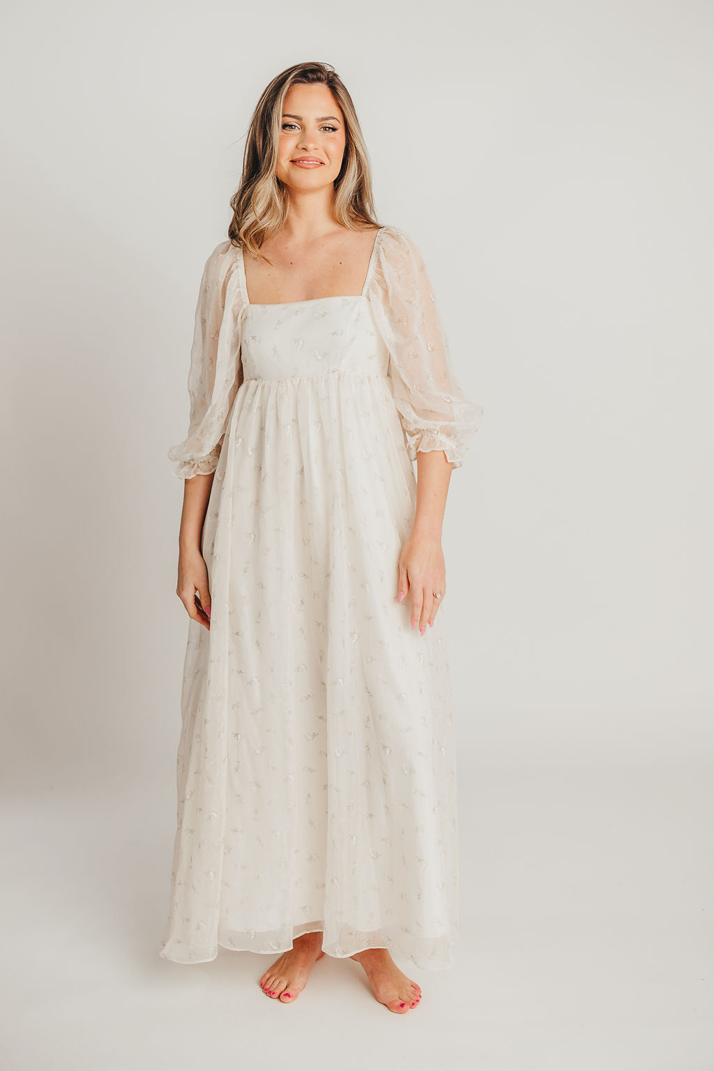 Mona Maxi Dress with Smocking in Butter Floral - Bump Friendly & Inclusive Sizing (S-3XL)