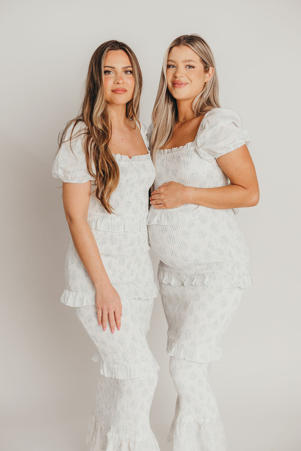 Ada Smocked Dress in Blue Floral- Bump Friendly & Inclusive Sizing (S-3XL) *Final-Sale*