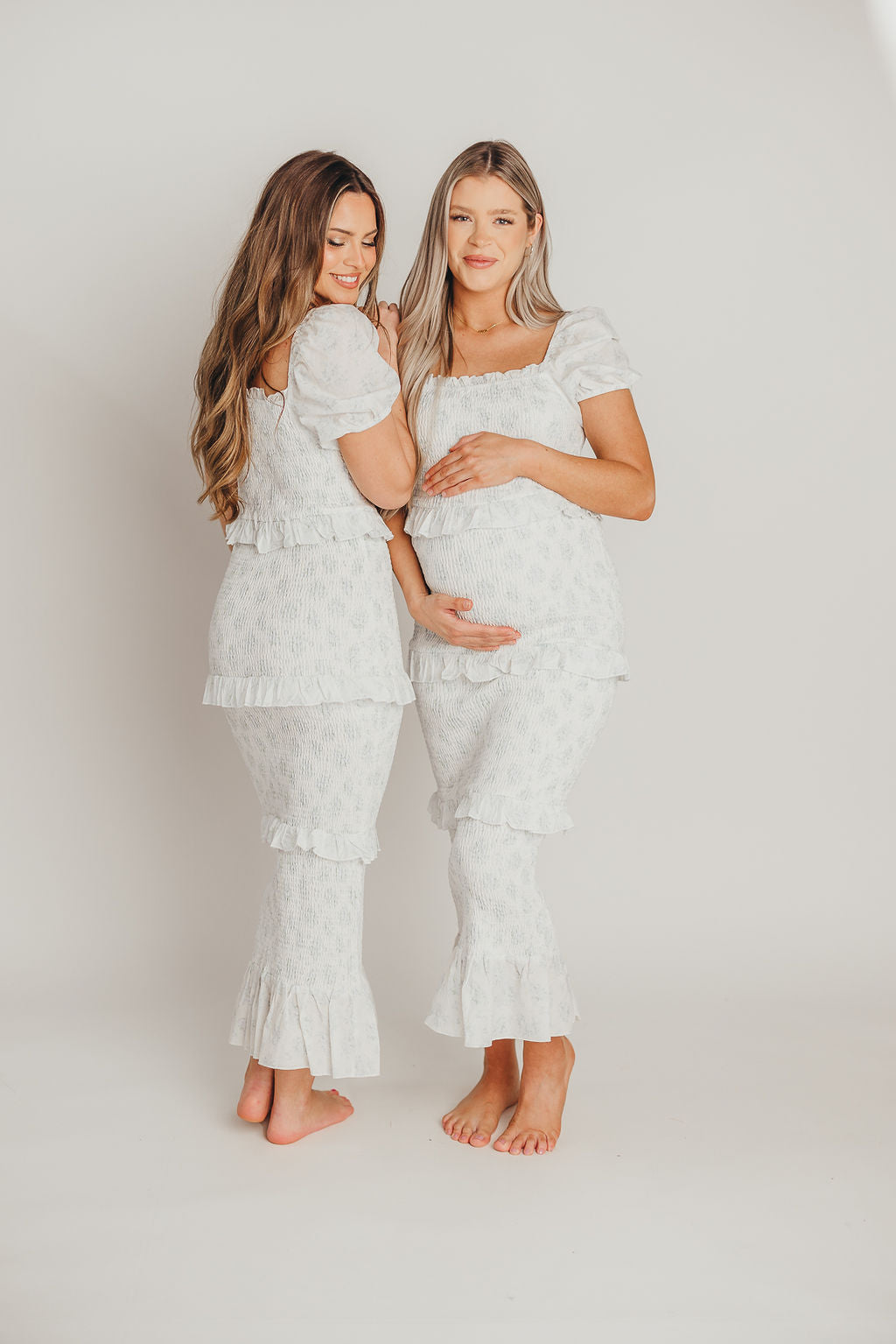 Ada Smocked Dress in Blue Floral- Bump Friendly & Inclusive Sizing (S-3XL) *Final-Sale*