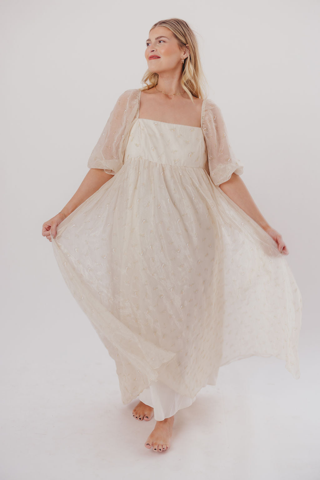 Mona Maxi Dress with Smocking in Butter Floral - Bump Friendly & Inclusive Sizing (S-3XL)