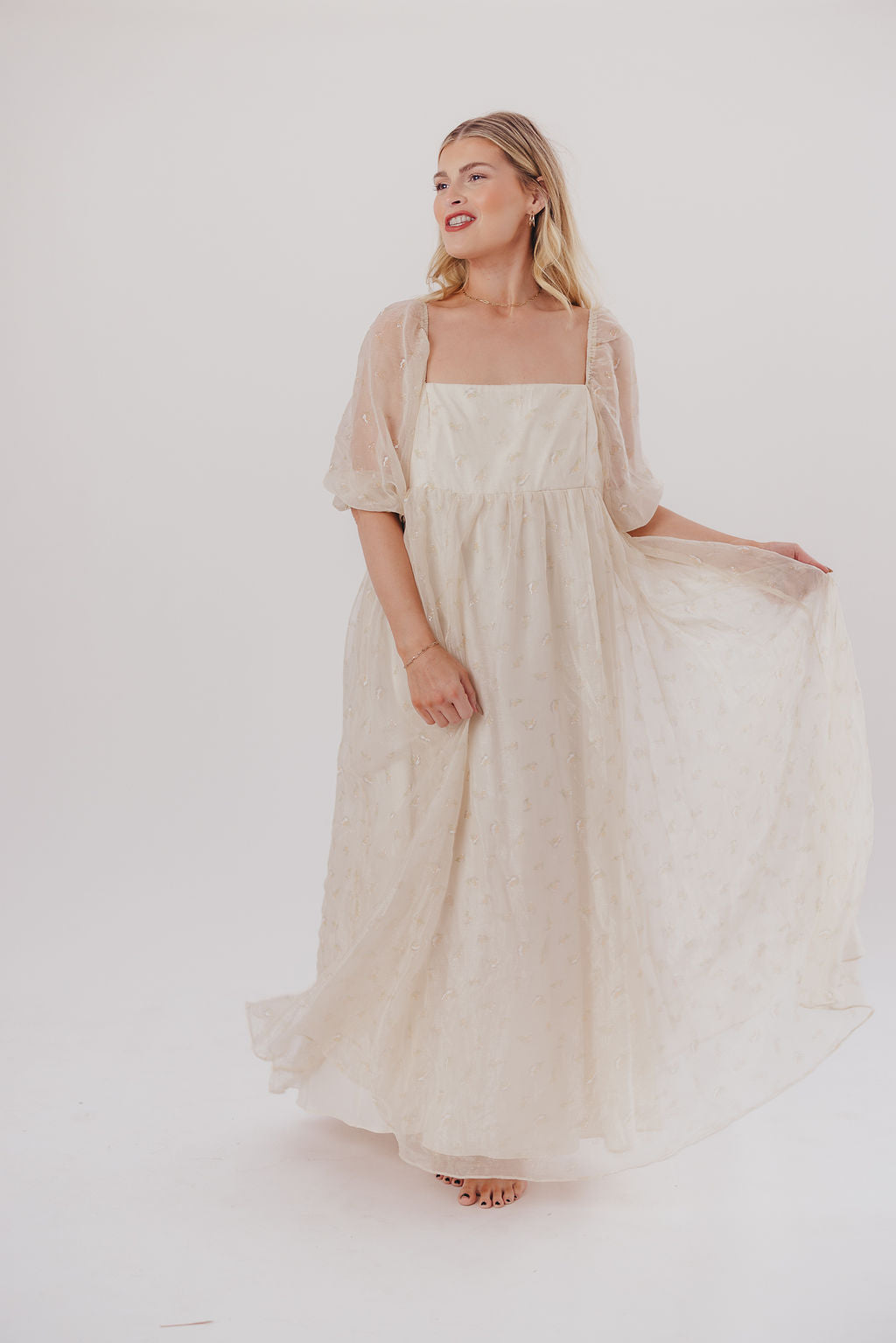 Mona Maxi Dress with Smocking in Butter Floral - Bump Friendly & Inclusive Sizing (S-3XL)