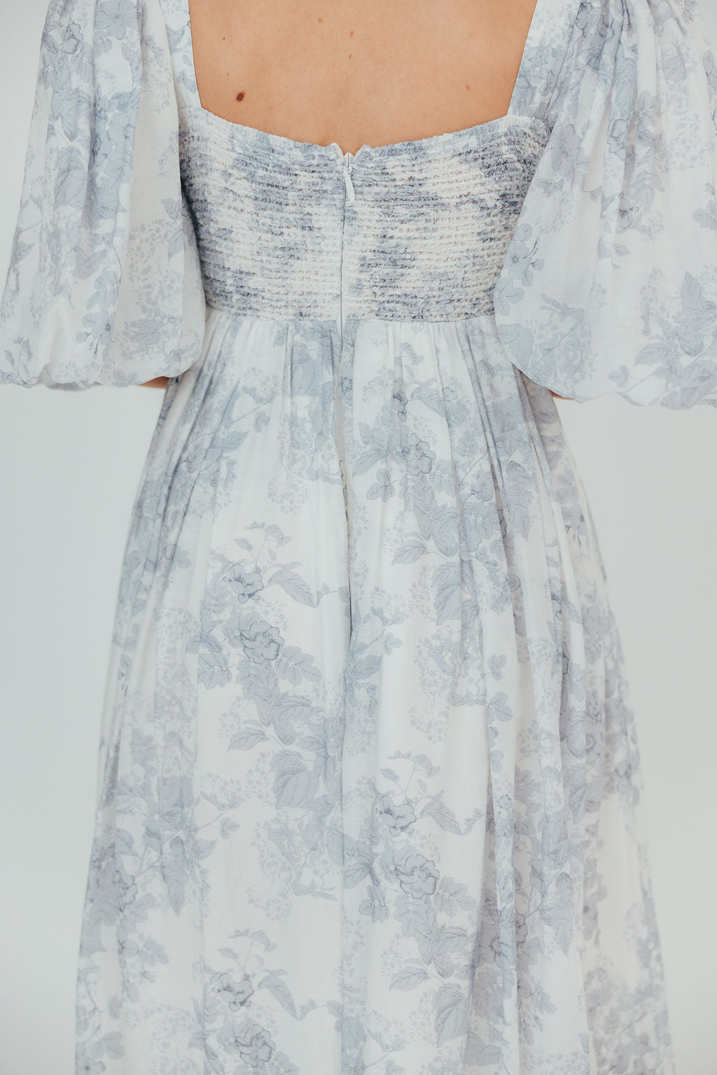 Harlow Maxi Dress in Light Blue Floral - Bump Friendly and Size Inclusive