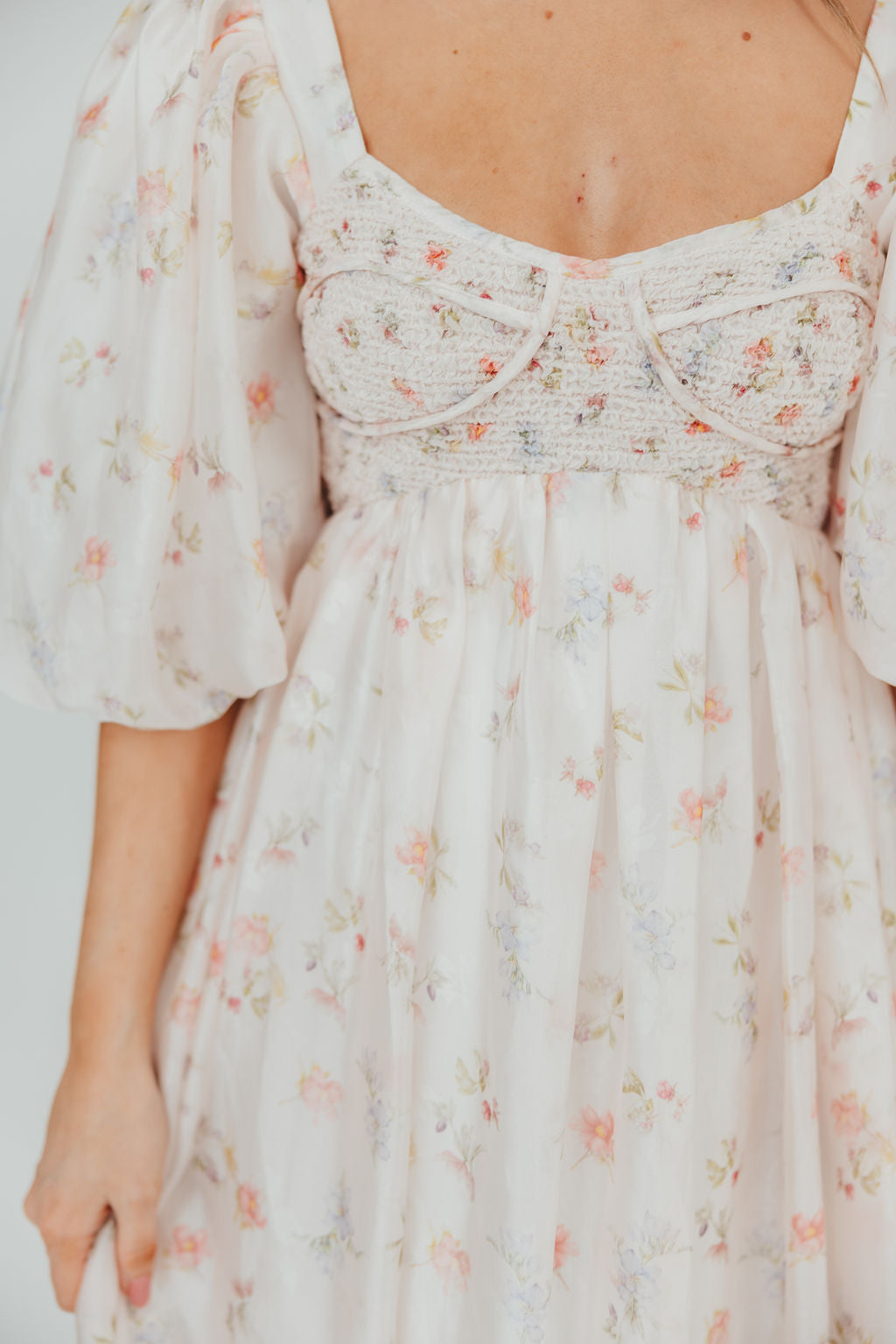 Harlow Maxi Dress in Tiny Pink Floral - Bump Friendly & Inclusive Sizing (S-3XL) *Final-Sale*