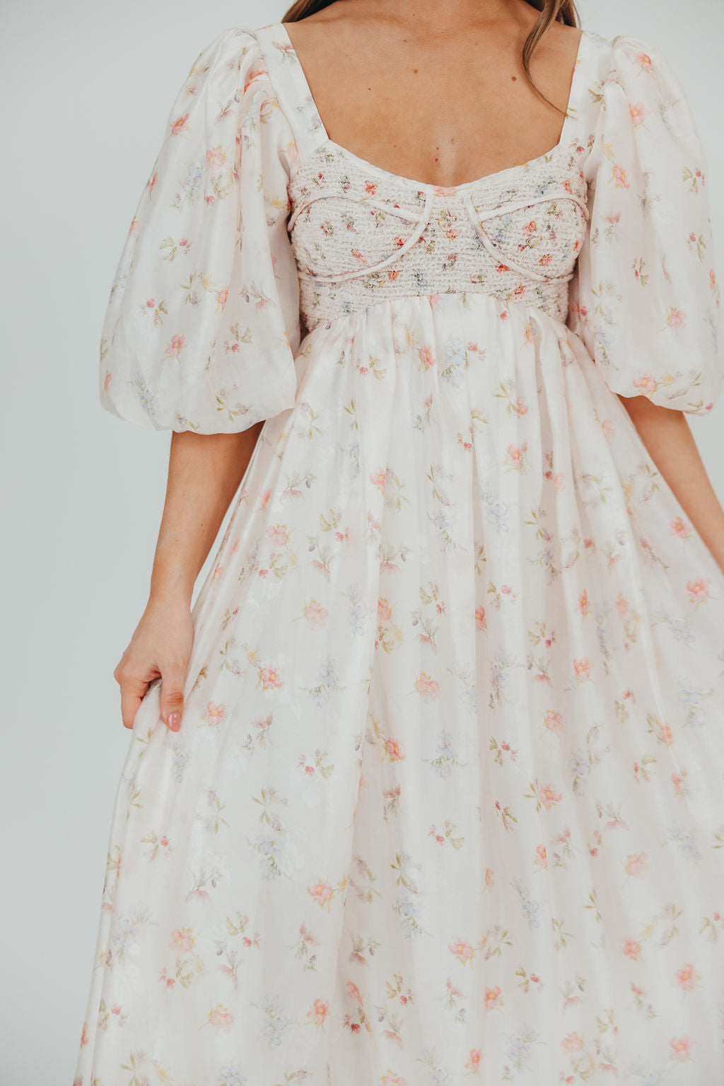 Harlow Maxi Dress in Tiny Pink Floral - Bump Friendly & Inclusive Sizing (S-3XL) *Final-Sale*