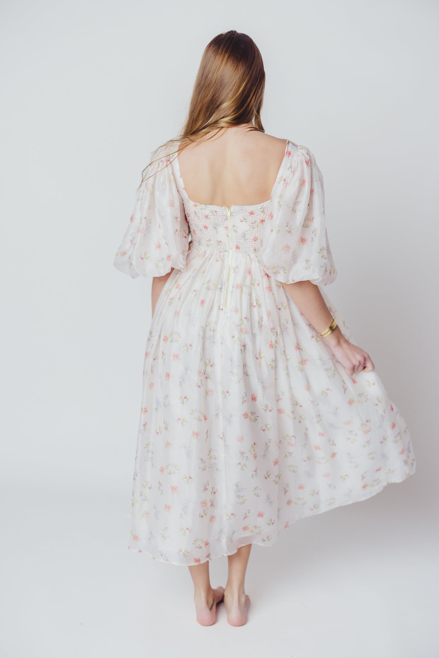 Harlow Maxi Dress in Tiny Pink Floral - Bump Friendly & Inclusive Sizing (S-3XL) *Final-Sale*