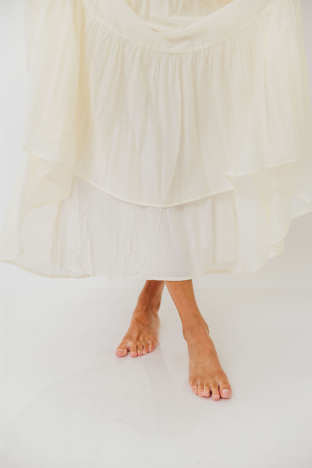 Katy Pleated Bodice Maxi Dress in Cream - Bump Friendly *11/10 PRE-ORDER* (Last Restock of the Year)